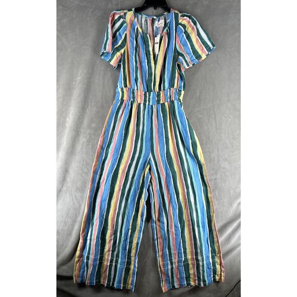 Anthropologie The Somerset Jumpsuit Stripe Jumpsuit Size Medium - Picture 2 of 8